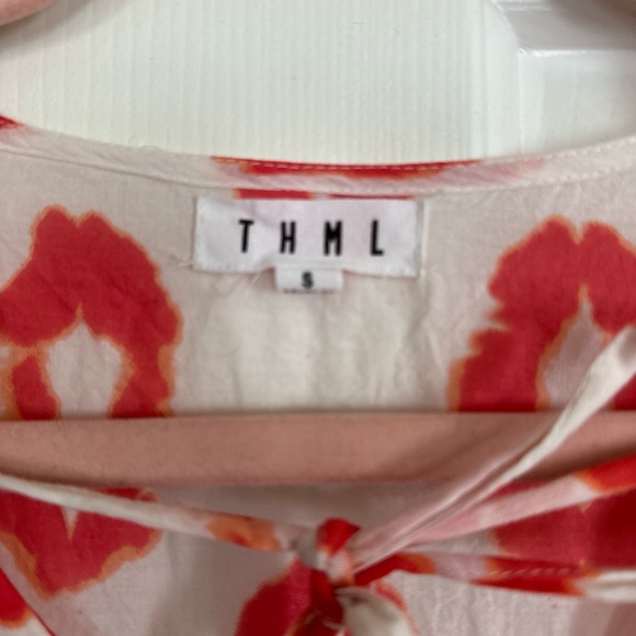 THML Red and Orange Ruffled Blouse - Picture 2 of 3